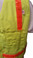 Lime Surveyors Safety Vest with Orange Stripes and Pockets Front Pocket