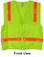 Lime Surveyors Safety Vest with Orange Stripes and Pockets pic 5