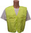 Lime Plain Solid Material Safety Vests with Pockets Front View