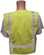 Lime Surveyors Safety Vest with Silver Stripes and Pockets Back