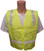 Lime Surveyors Safety Vest with Silver Stripes and Pockets Front View