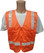 Orange MESH Surveyors Safety Vest with Silver Stripes and Pockets Front