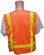 MESH Surveyors Safety Vest Orange Lime Stripes Back