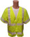 ANSI 2004 SLEEVED Class 3 Double Stripe LIME Safety Vests - Silver Stripes