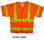 ANSI 2004 SLEEVED Class 3 Double Stripe Orange Safety Vests - Lime Stripes pic 2