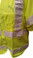 ANSI 2004 SLEEVED Class 3 Double Stripe MESH LIME Safety Vests - Silver Stripes Close Up