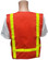 Surveyors Safety Vest Orange with Lime Stripes Back