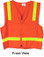 Surveyors Safety Vest Orange with Lime Stripes pic 5