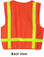 Surveyors Safety Vest Orange with Lime Stripes Pic 3