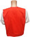 Orange Plain Safety Vests with Pockets Back