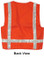 Orange Surveyors Safety Vest with Silver Stripes and Pockets pic 5