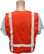 Orange Surveyors Safety Vest with Silver Stripes and Pockets Back