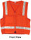 Orange Surveyors Safety Vest with Silver Stripes and Pockets Pic 3