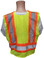ANSI 207-2006 Public Service Safety Vests ~ Lime with Orange/Silver Stripes back pic 1