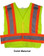 ANSI 207-2006 Public Service Safety Vests ~ Lime with Orange/Silver Stripes pic 2
