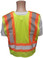 ANSI 207-2006 Public Service Safety Vests ~ Mesh Lime with Orange/Silver Stripes Back Pic