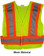 ANSI 207-2006 Public Service Safety Vests ~ Mesh Lime with Orange/Silver Stripes pic 2