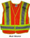 ANSI 207-2006 Public Service Safety Vests ~ MESH Orange with Lime/Silver Stripes ~ 5 point Velcro Tear-Away pic 2