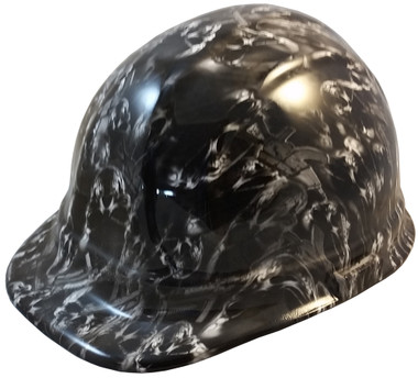 Guns and Skulls Hydro Dipped Hard Hats Cap Style Design ~ Oblique View