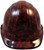 Hades Small Skull Red Hydro Dipped Hard Hats Cap Style Design ~ Front View