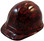 Hades Small Skull Red Hydro Dipped Hard Hats Cap Style Design ~ Oblique View