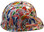 Route 66 Sticker Bomb Hydro Dipped Hard Hats, Cap Style ~ Right Side View