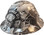 Bad Bones Hydro Dipped Hard Hats Full Brim Style ~  Oblique View