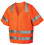 Pyramex Class 3 Hi-Vis Mesh Orange Safety Vests w/ Silver Stripes  ~ Front View
