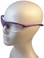 ERB Ella Safety Glasses with Purple Frame and Clear Lens ~ Left Side View