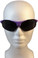 ERB Ella Safety Glasses with Purple Frame and Smoke Lens ~ Front View