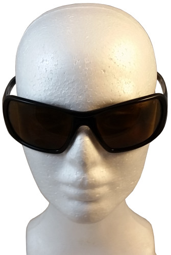 ERB Rose Safety Glasses Black Frame with Brown Lens ~ Front View