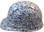Blue Floral Hydro Dipped Hard Hats Cap Style Design ~ Left Side View