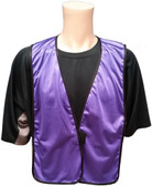 Soft Mesh Purple Safety Vests ~ Front View