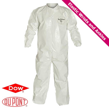 Tyvek Saranex SL Coverall with Elastic Wrists, Ankles  ~ Front View