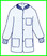 Polypropylene Lab Jacket Blue w/ 3 Pockets. Snap Front   pic 1
