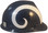 Los Angeles Rams hard hat - Right Side View
