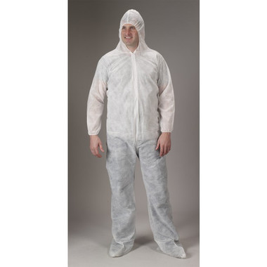 Standard Polypropylene Coveralls ~ With Hood Elastic Wrists and Ankles ~ (5 COUNT SAMPLE PACK) 