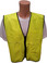Lime Plain Solid Material Safety Vests with Pockets Main