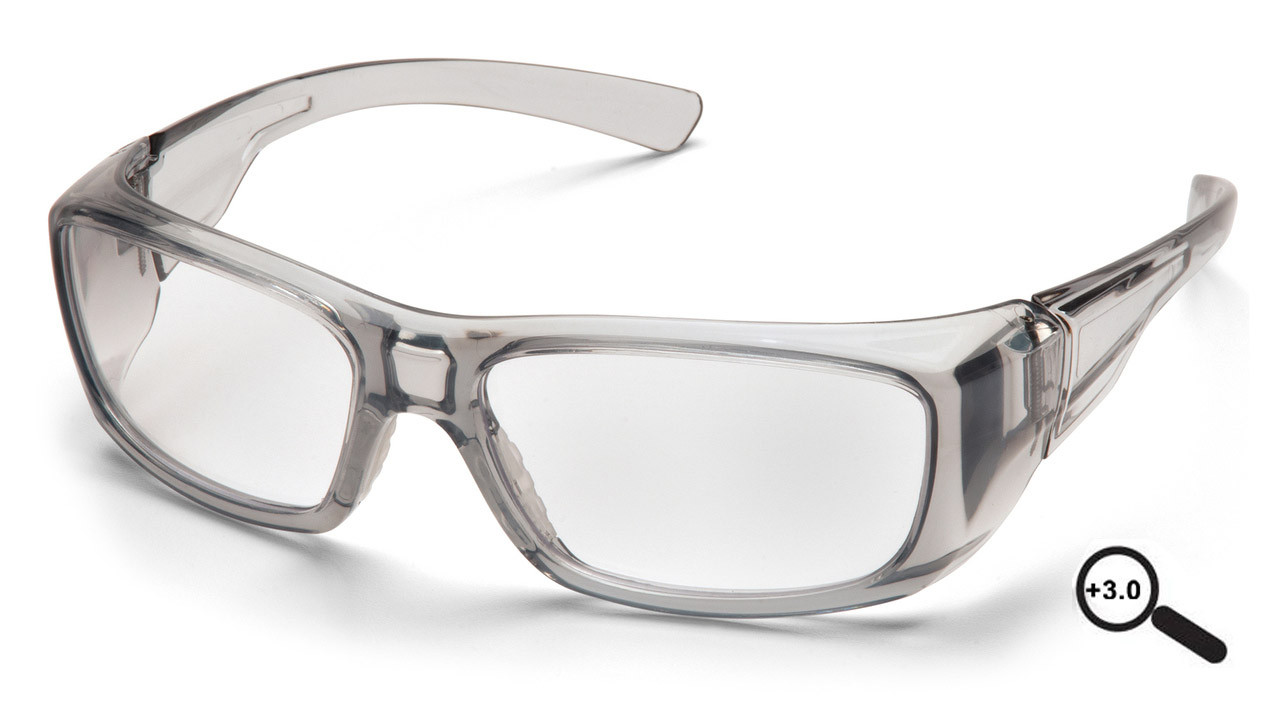 Pyramex Emerge Full Lens Magnification Safety Glasses w/ Clear 3.0 Lens
