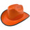 Outlaw Cowboy Hardhat with Ratchet Suspension Orange with Optional Edge
Left Side Oblique View