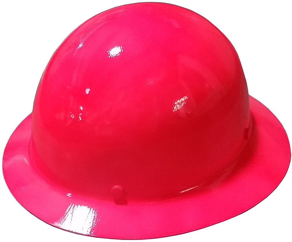 pink full brim hard hat