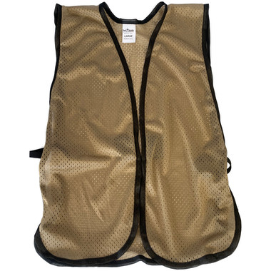 Khaki Soft Mesh Plain Safety Vest