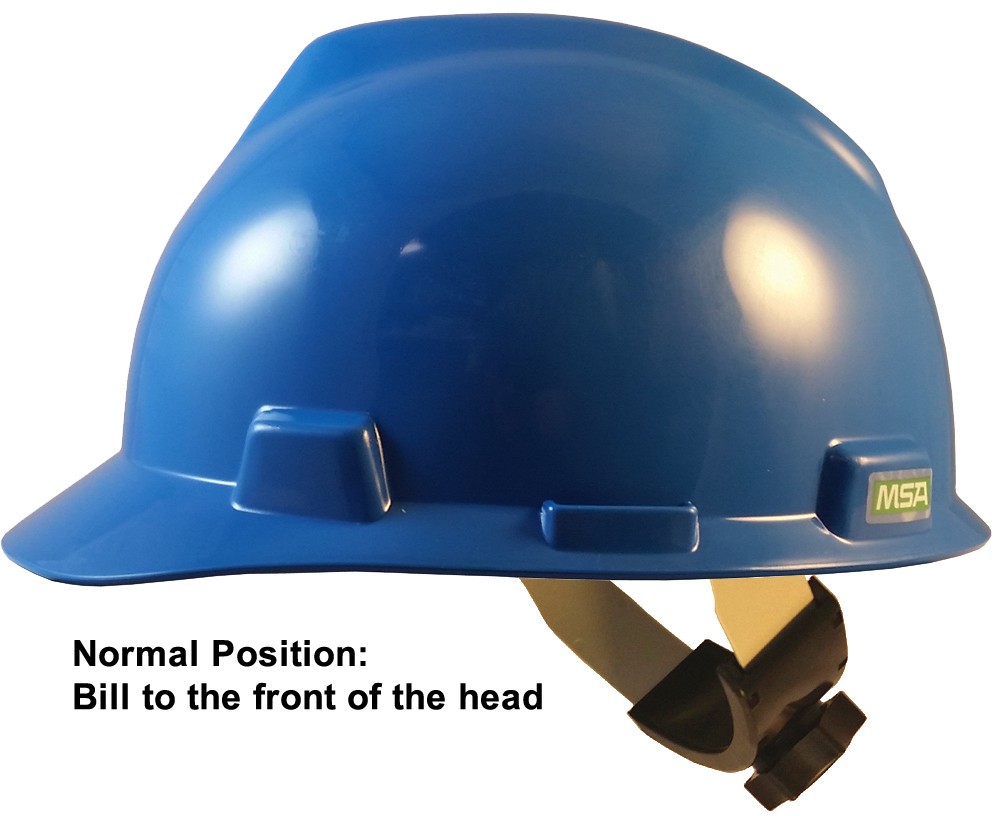 MSA VGard Cap Style Hard Hats w/ Swing Suspensions Blue