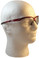 Jackson Nemesis Metallic Red Frame Safety Glasses with Fog Free Clear Lens ~ Right Side View