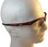 Jackson Nemesis Metallic Red Frame Safety Glasses with Fog Free Clear Lens ~ Close-up 