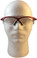 Jackson Nemesis Metallic Red Frame Safety Glasses with Fog Free Clear Lens ~ Front View