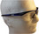 Jackson Nemesis Metallic Blue Frame Safety Glasses with Fog Free Clear Lens ~ Closeup