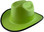 Outlaw Cowboy Hardhat with Ratchet Suspension Hi-Viz Lime with Protective Edge