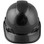 Pyramex Ridgeline Cap Style Hard Hat Shiny Black Graphite Pattern with Protective Edge - Front View