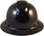 Pyramex Ridgeline Full Brim Hard Hat Shiny Black Graphite Pattern - Front View
